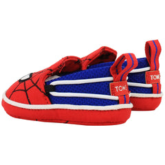 Toms x Marvel Spiderman Face Print Kids Red Espadrilles