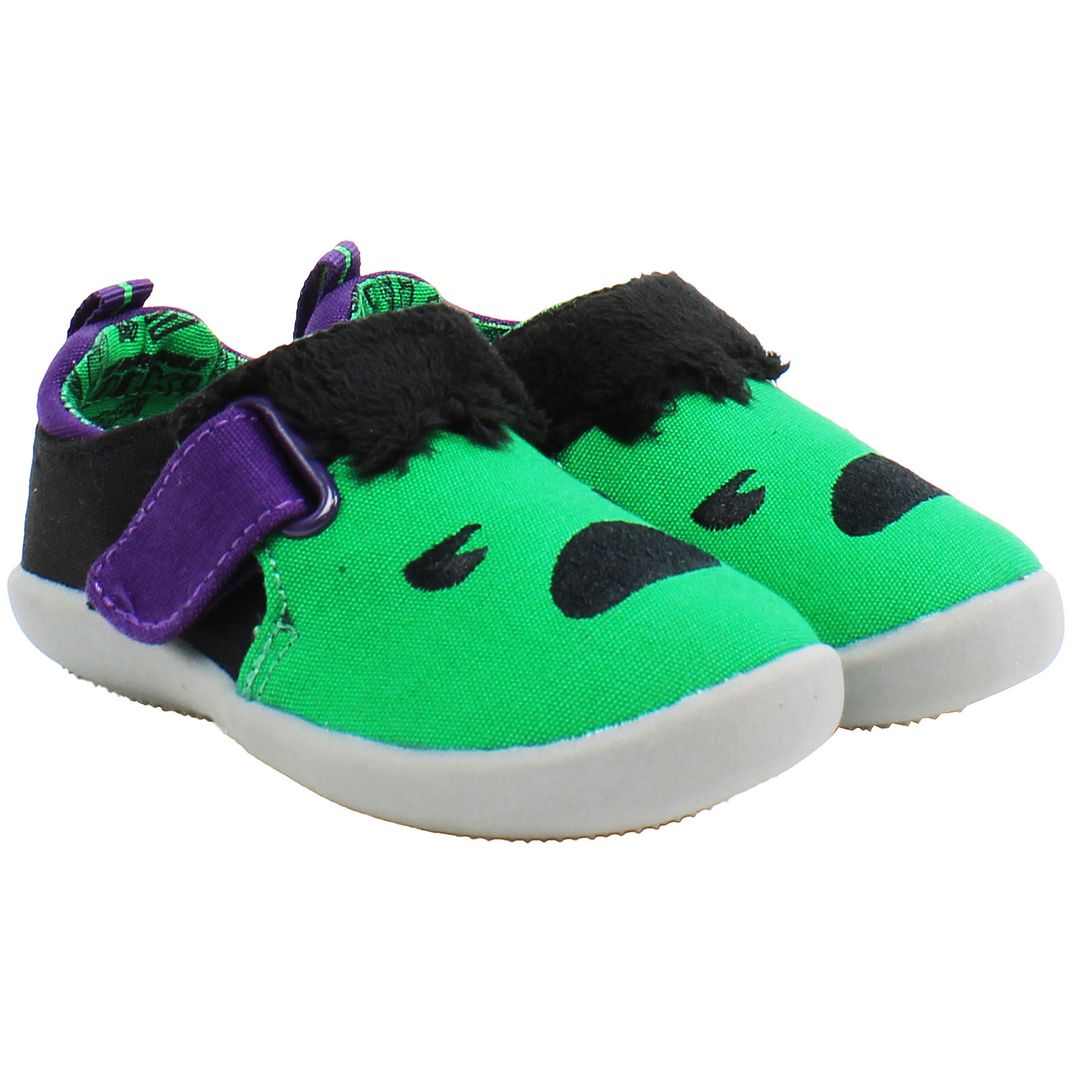 Toms x Marvel Hulk Kids Green/Black Plimsolls