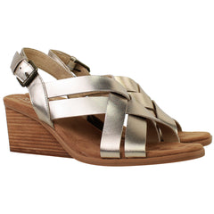 Toms Gracie Womens Gold Wedges