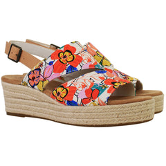 Toms Claudine Womens Multicolour Wedges
