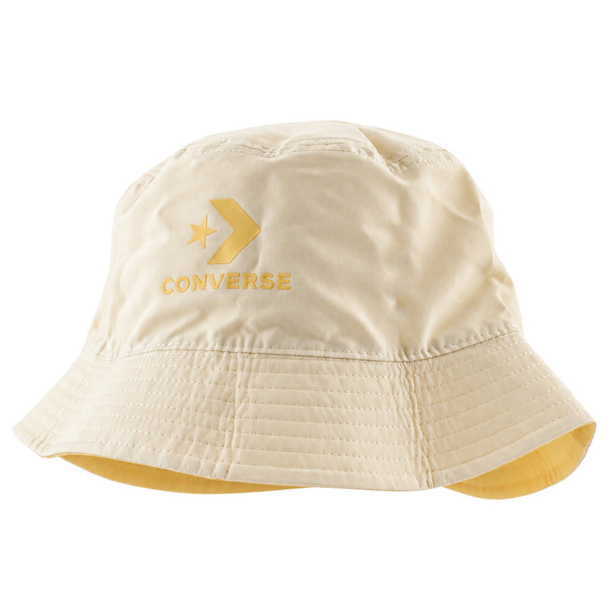 Converse Large Logo Reversible Beige/Yellow Bucket Hat