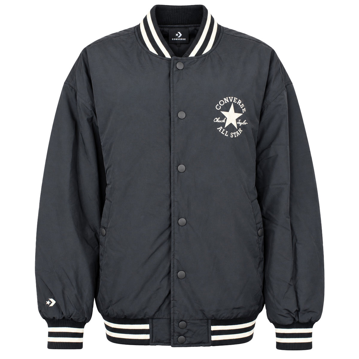 Converse All Star Varsity Mens Black Bomber Jacket