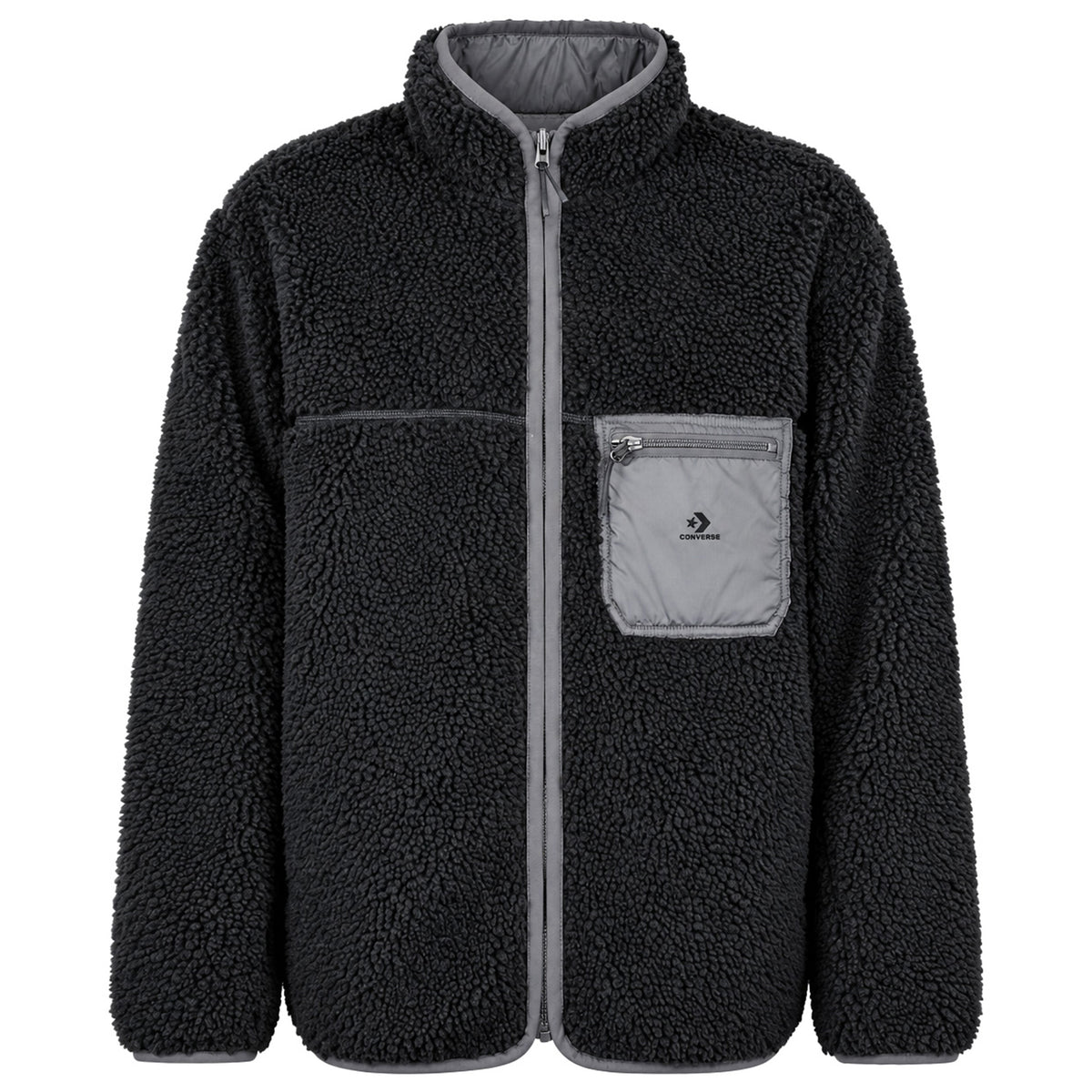 Converse Reversible Sherpa Mens Black Jacket