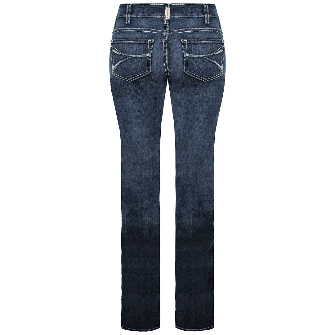 Ariat R.E.A.L Mid Rise Arrow Fit Stretch Lucia Womens Straight Jeans