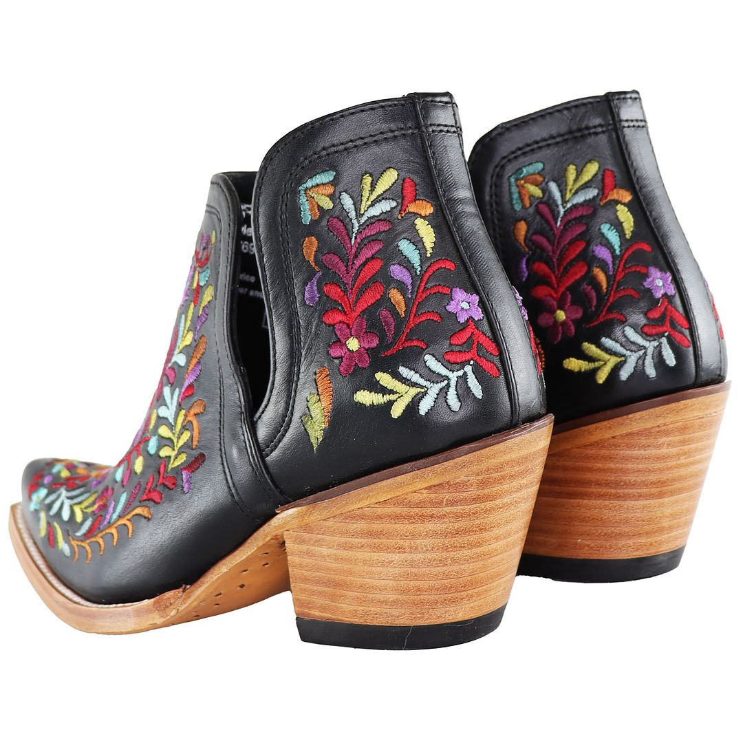 Ariat Dixon Floral Wester Womens Black Boots