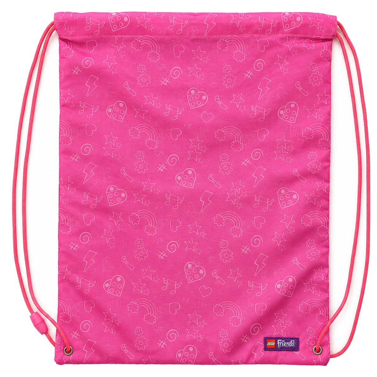Lego Friends Emma and Chico Kids Pink Drawstring Bag