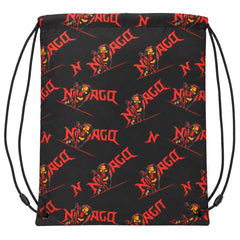 Lego Ninjago Kids Black/Red Drawstring Bag