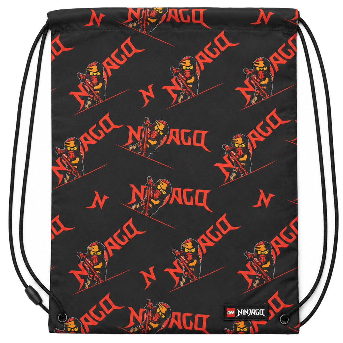 Lego Ninjago Kids Black/Red Drawstring Bag