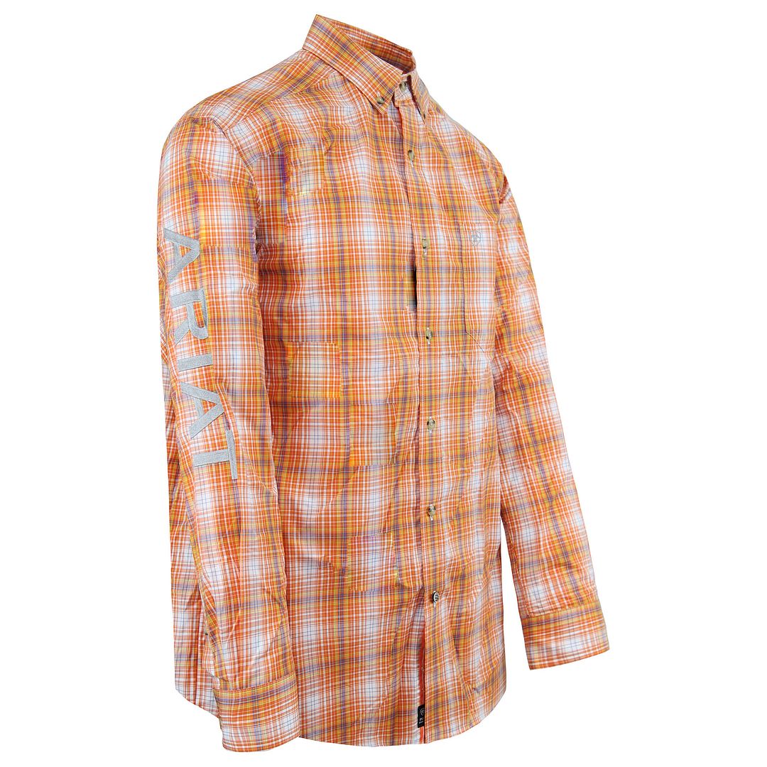 Ariat Wycliffe Mens Orange Shirt