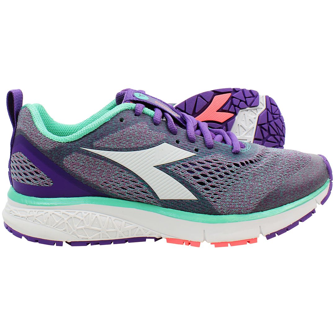 Diadora Kuruka 2 Womens Grey/Purple Running Shoes