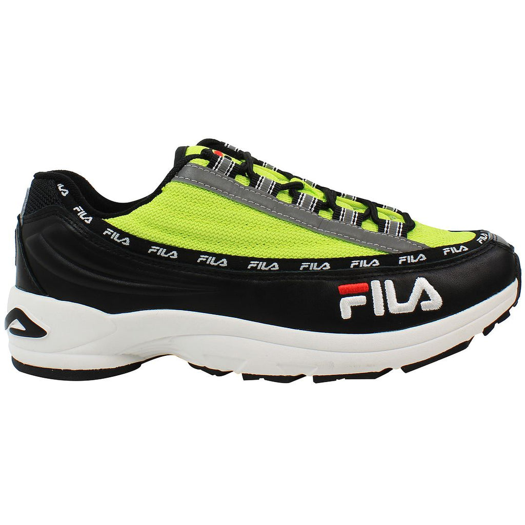 Fila DSTR97 Mens Black/Lime Trainers