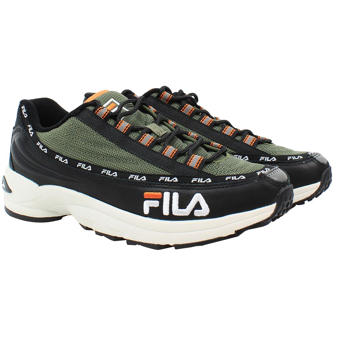 Fila DSTR97 Mens Black/Olive Trainers