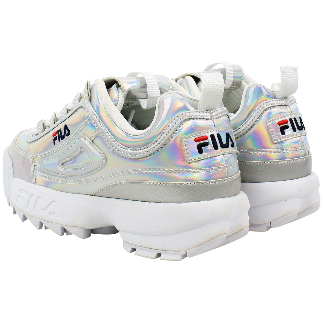 Fila Disruptor M Low Womens Silver Trainers