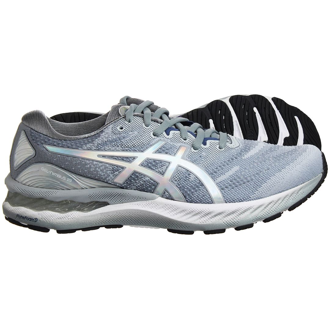 Asics Gel-Nimbus 23 Platinum Mens Grey Running Trainers