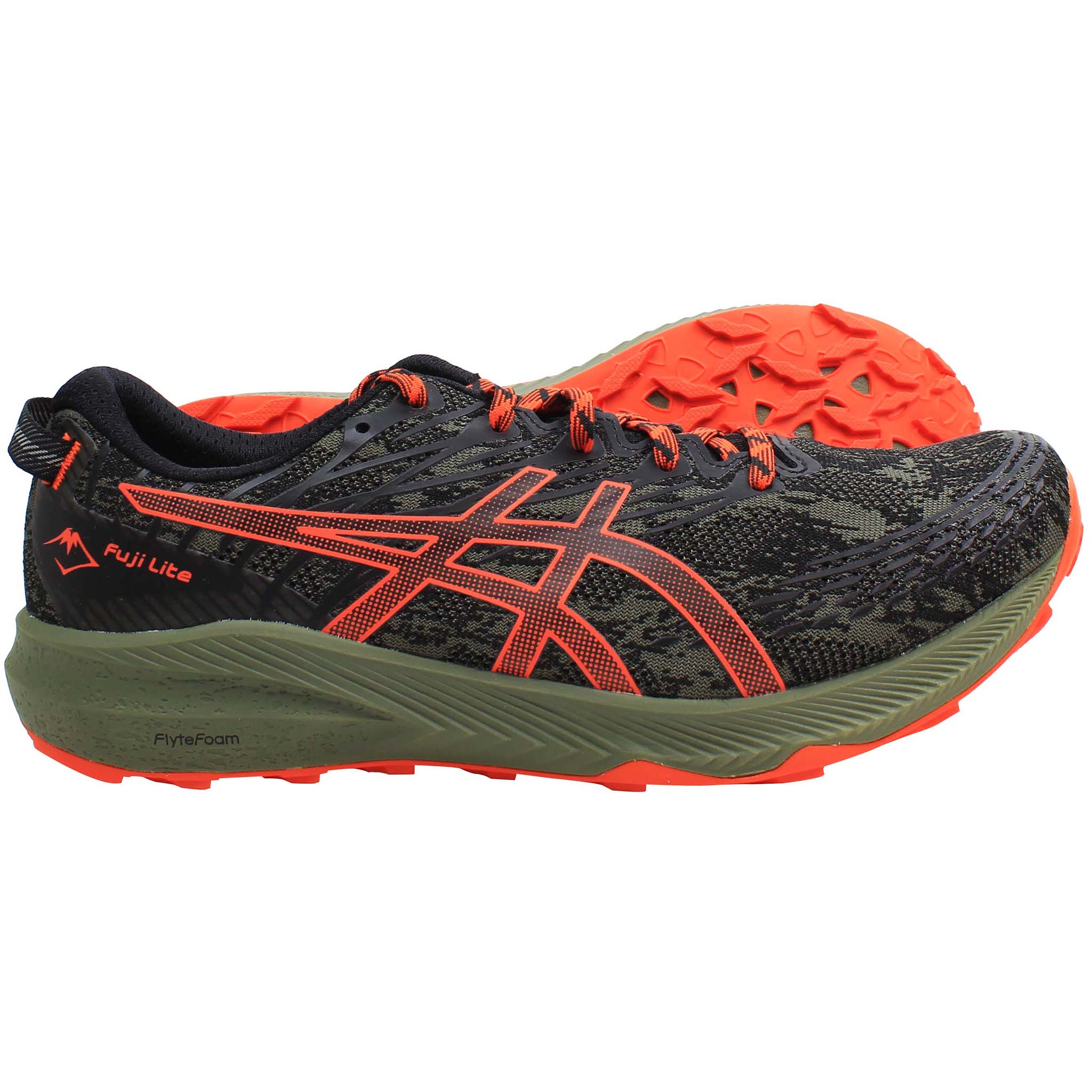 Asics Fuji Lite 3 Mens Green/Black Running Shoes