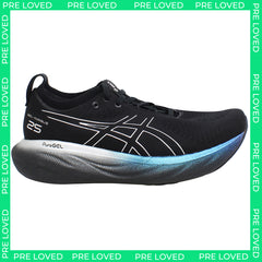 Ascis Gel-Nimbus 25 Platinum Mens Black Running Shoes NO BOX