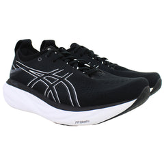 Asics Gel-Nimbus 25 Mens Black Running Shoes (Extra Wide)