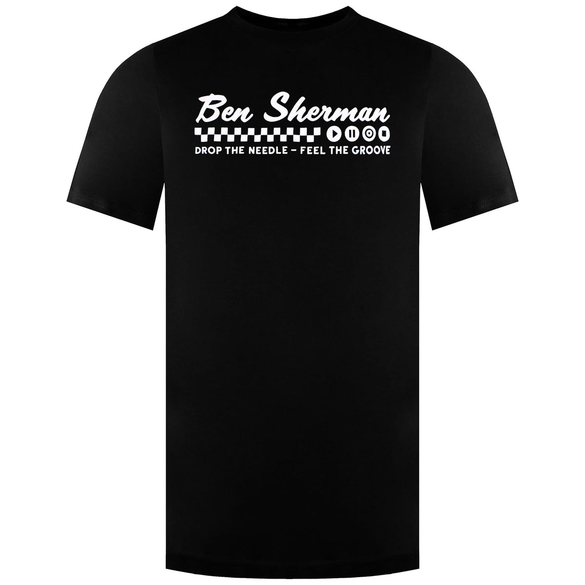 Ben Sherman Feel The Groove Mens Black T-Shirt