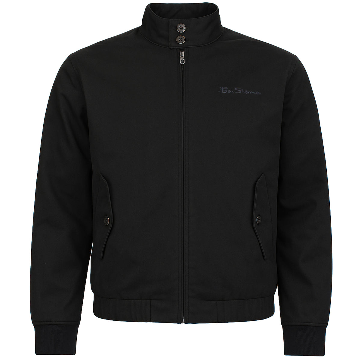 Ben Sherman Signature Mens Black Harrington Jacket