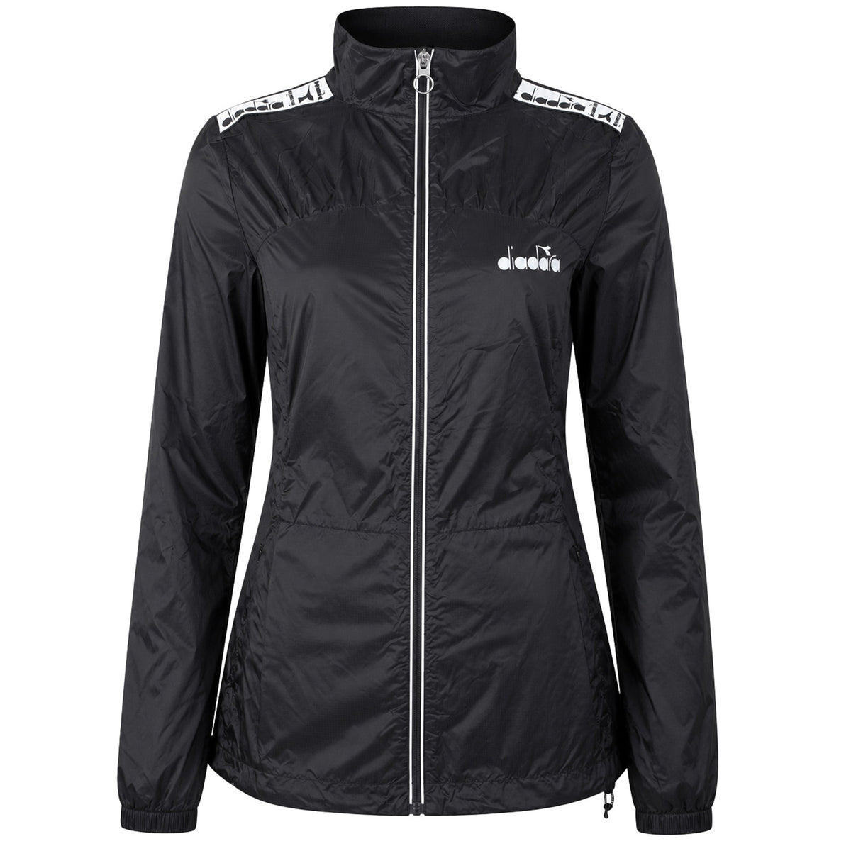 Diadora Lightweight Womens Black Windbreaker Jacket