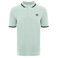 Sergio Tacchini Iconic Stripe Mens Light Blue Polo Shirt
