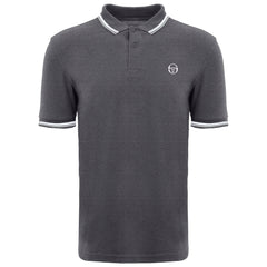 Sergio Tacchini Iconic Stripe Mens Grey/White Polo Shirt