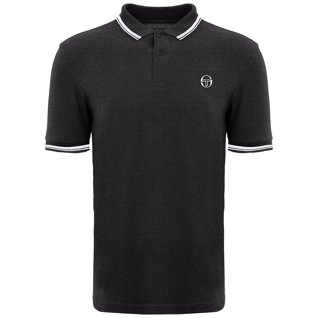 Sergio Tacchini Iconic Stripe Mens Grey Polo Shirt