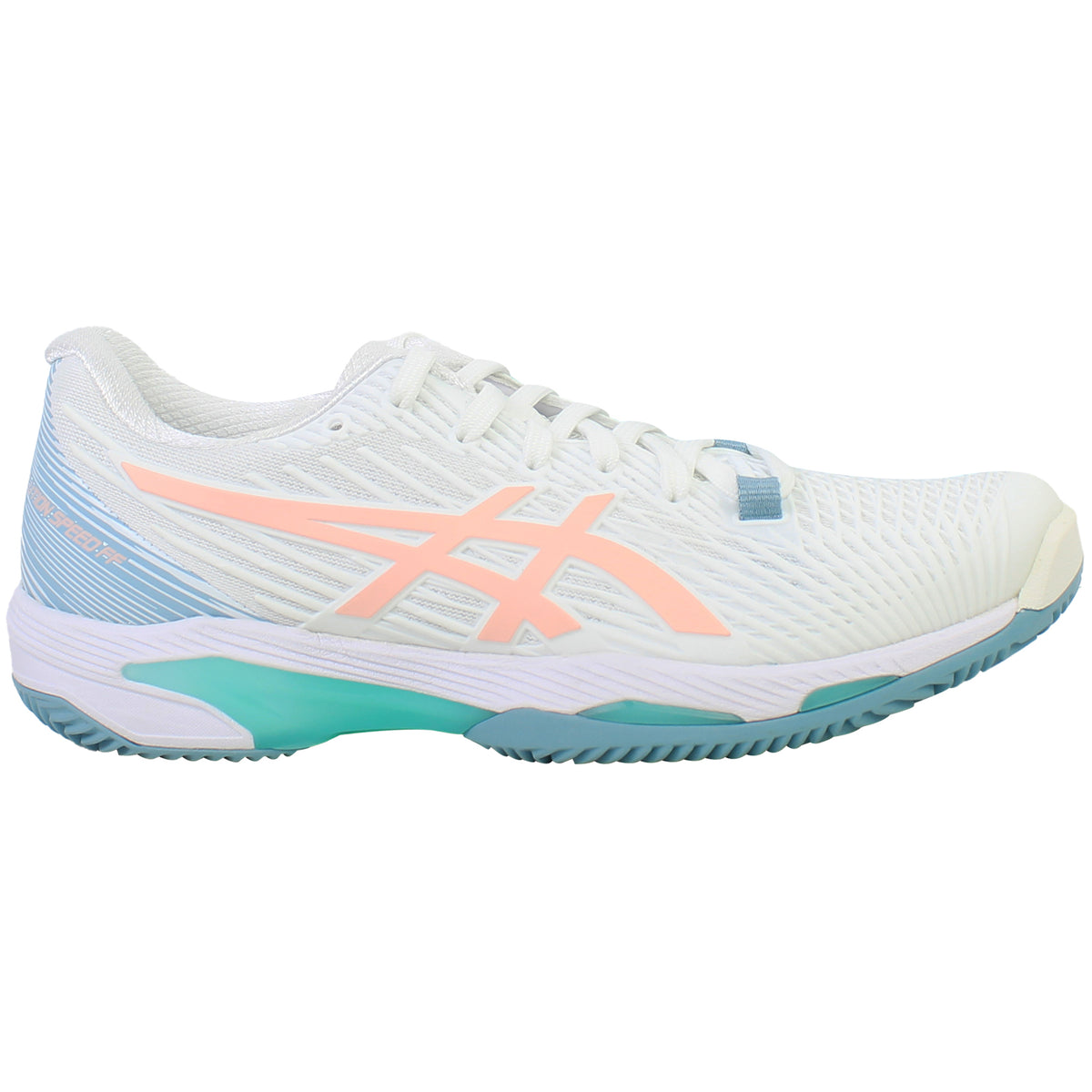 Asics Solution Speed FF 2 Clay Womens White Tennis Shoes