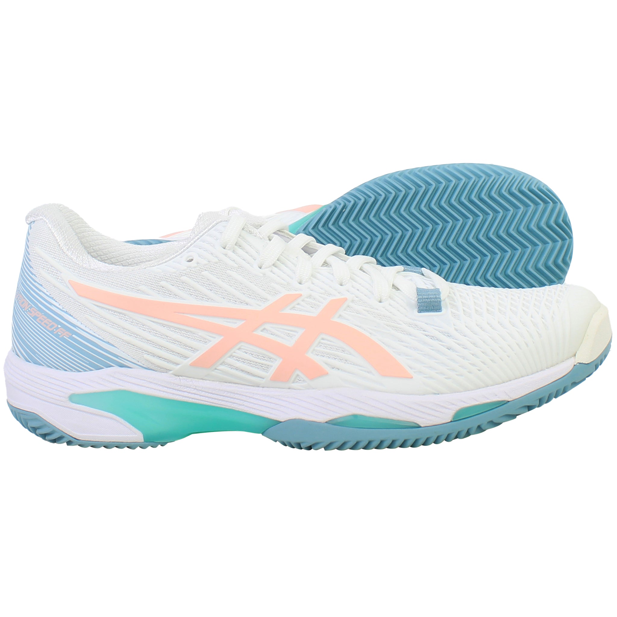 Asics Solution Speed FF 2 Clay Womens White Tennis Shoes