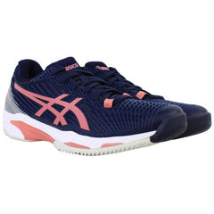 Asics Solution Speed FF 2 Womens Navy Tennis Shoes