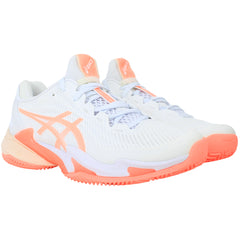 Asics Court FF 3 Clay Womens White Tennis Shoes