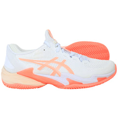 Asics Court FF 3 Clay Womens White Tennis Shoes