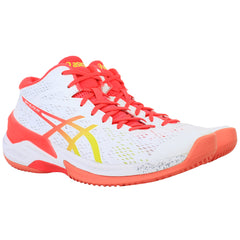 Asics Sky Elite FF MT Womens White/Pink Volleyball Shoes