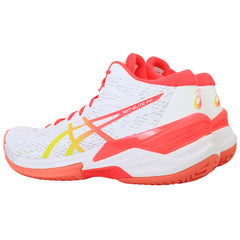 Asics Sky Elite FF MT Womens White/Pink Volleyball Shoes