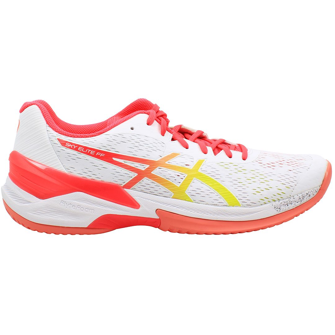 Asics Sky Elite FF Womens White/Pink Volleyball Shoes