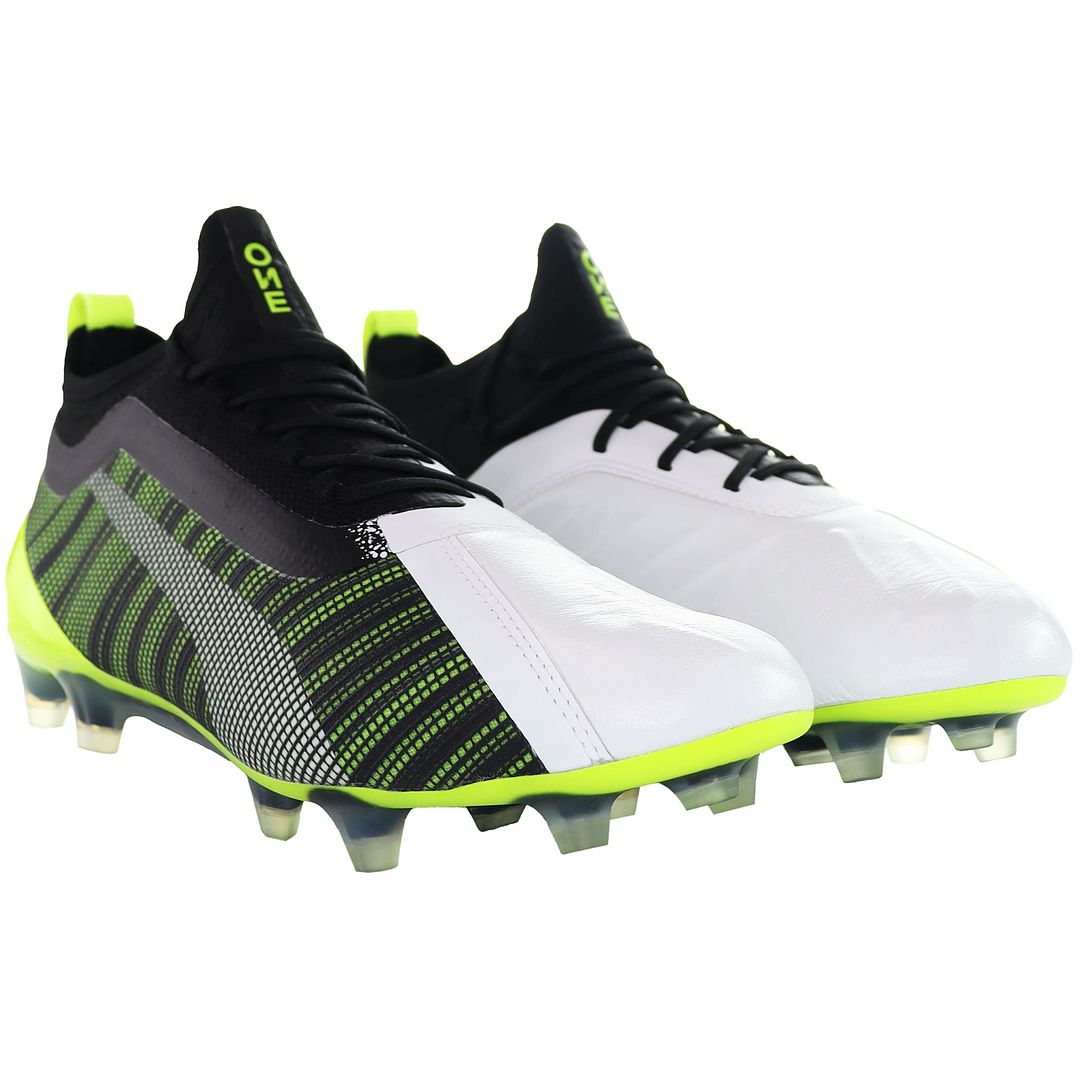 Puma One 5.1 FG/AG Mens Black/Green Football Boots