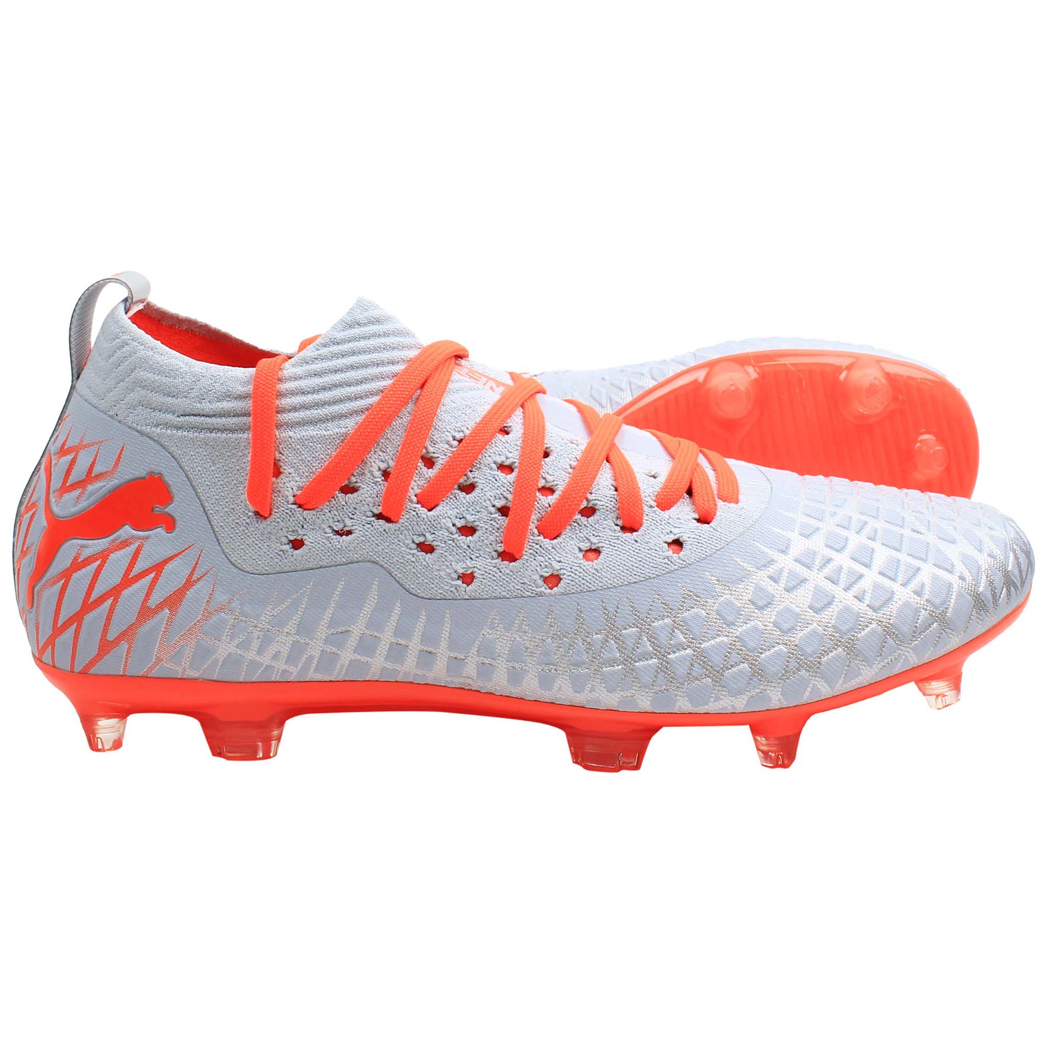 Puma Future 4.2 Netfit FG/AG Mens Silver Football Boots