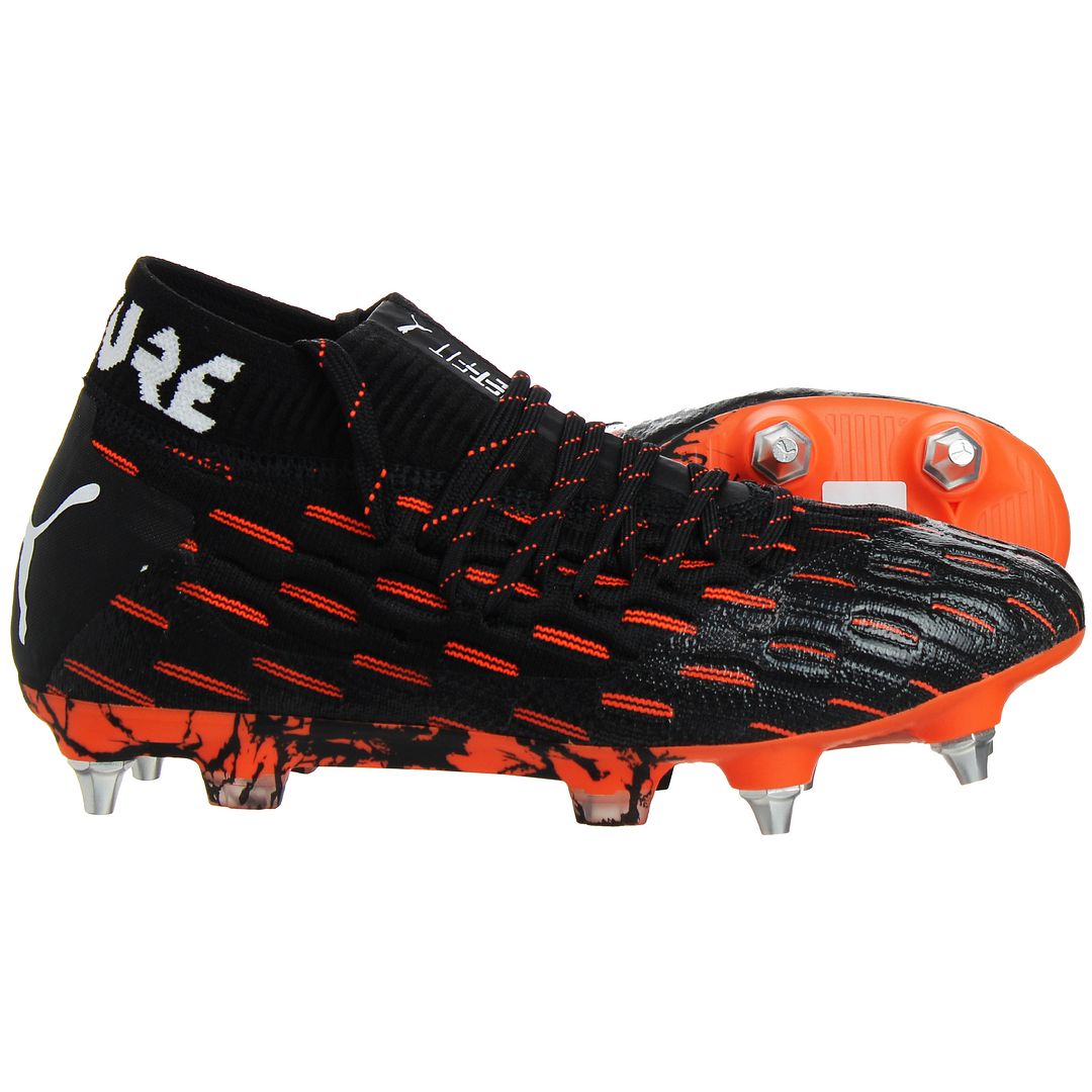 Puma Future 6.1 Netfit MxSG Mens Black/Orange Football Boots