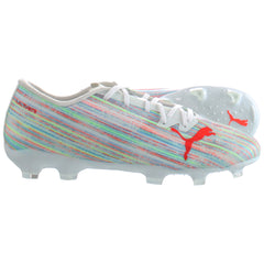 Puma Ultra 2.2 FG/AG White Kids Football Boots