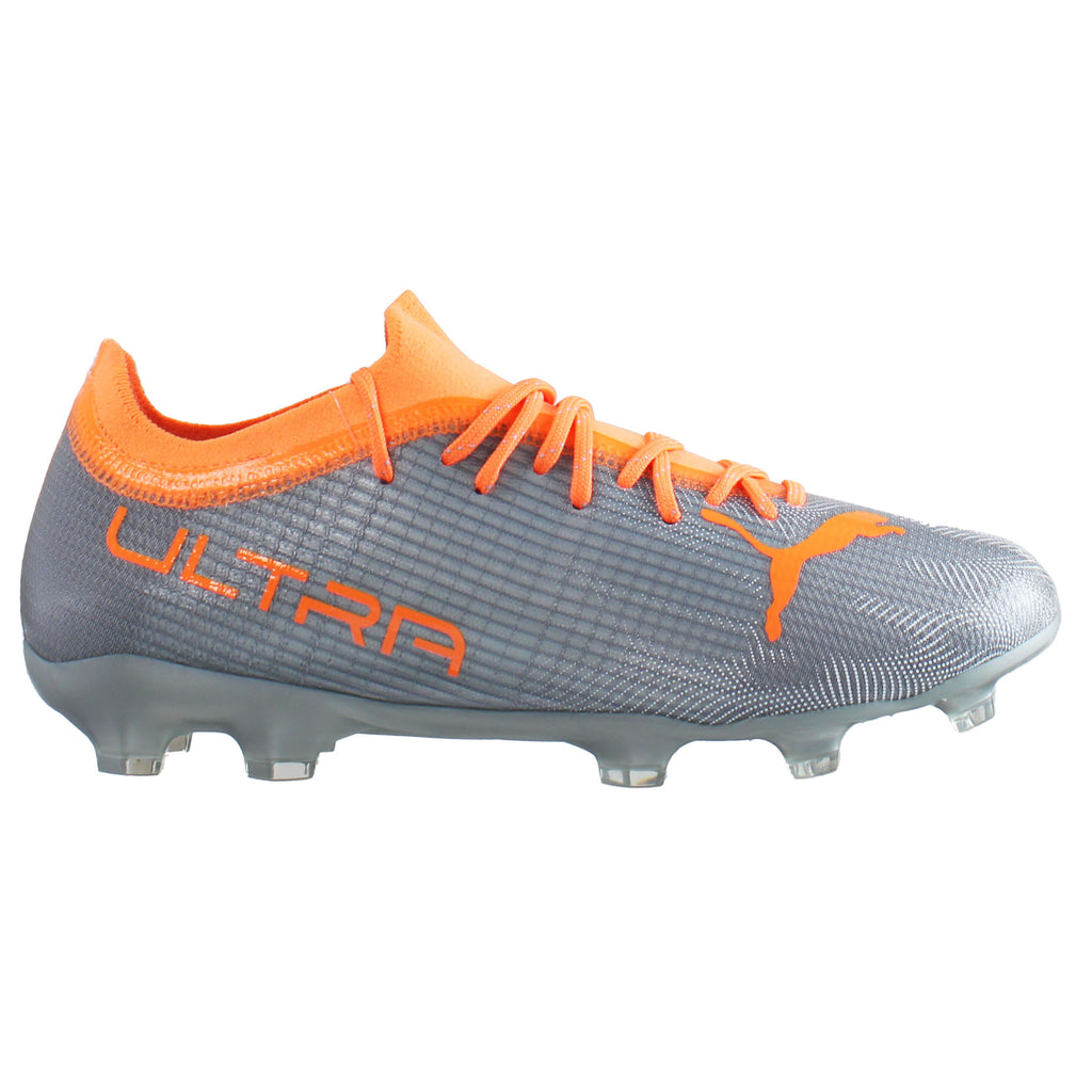 Puma Ultra 2.4 FG/AG Silver Kids Football Boots