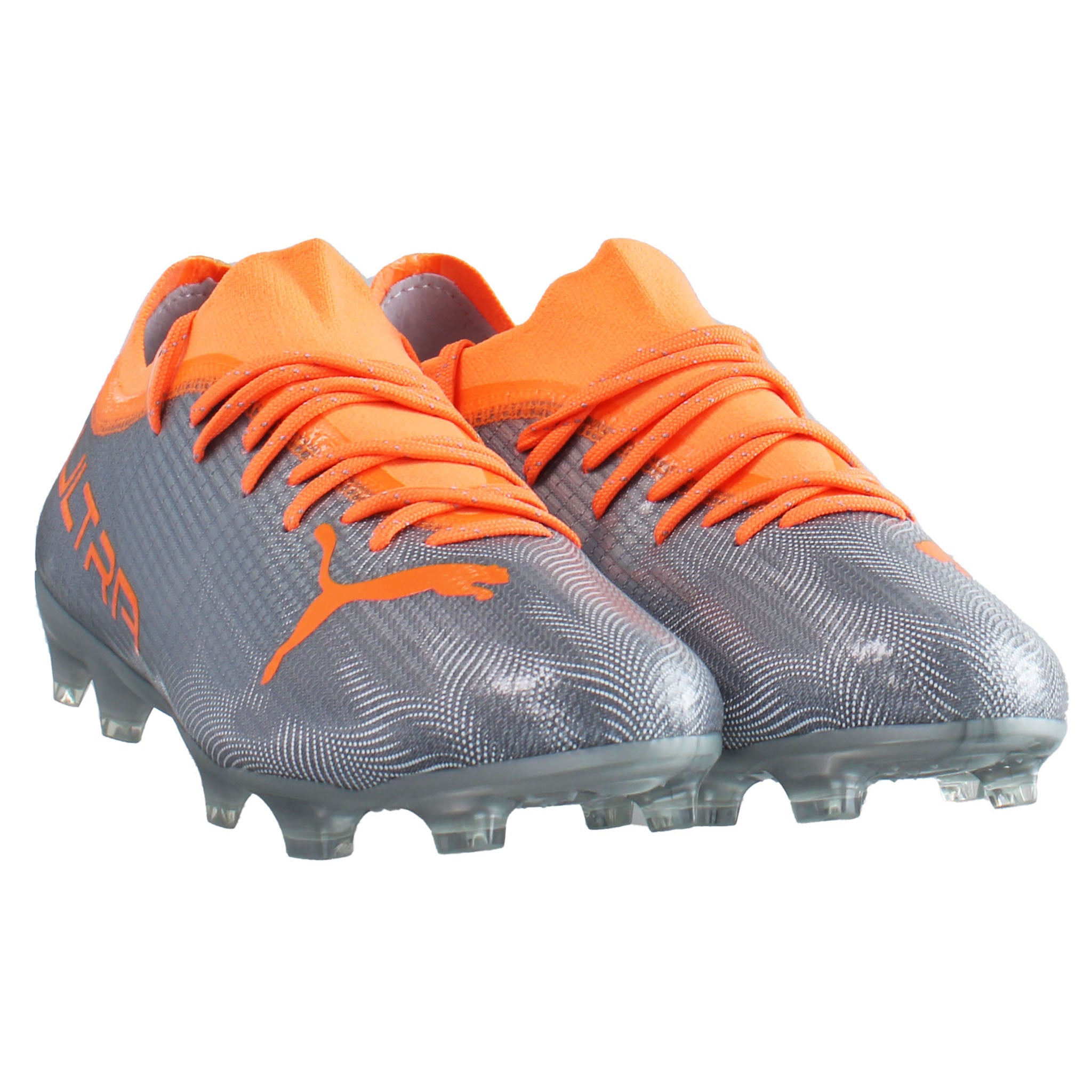 Puma Ultra 2.4 FG/AG Silver Kids Football Boots