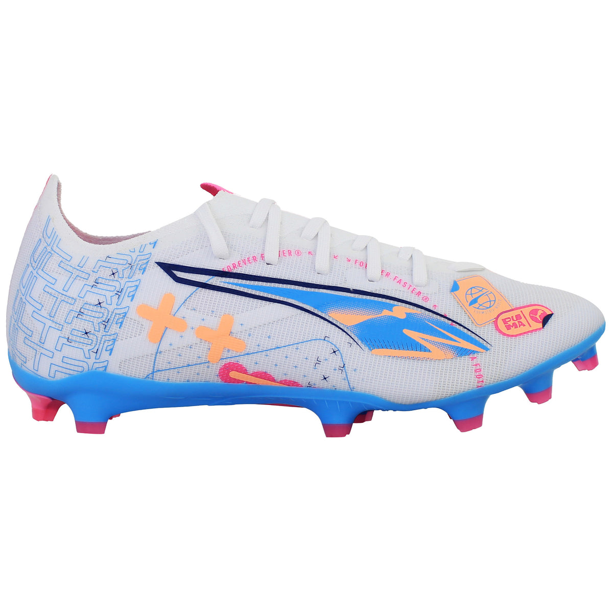 Puma Ultra 5 Match Vol. Up FG/AG Mens White Football Boots