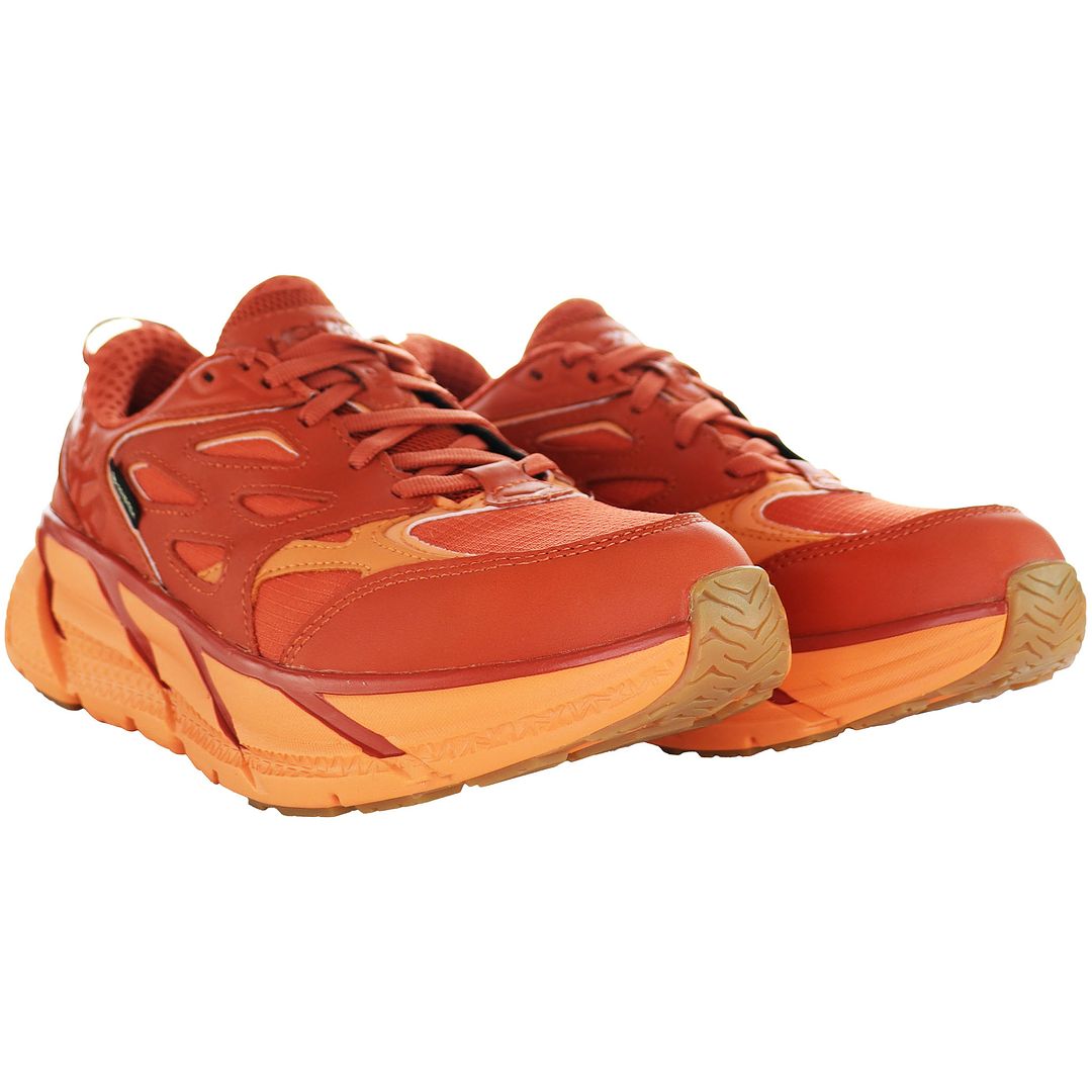 Hoka Clifton L Gore-Tex Mens Orange Trainers