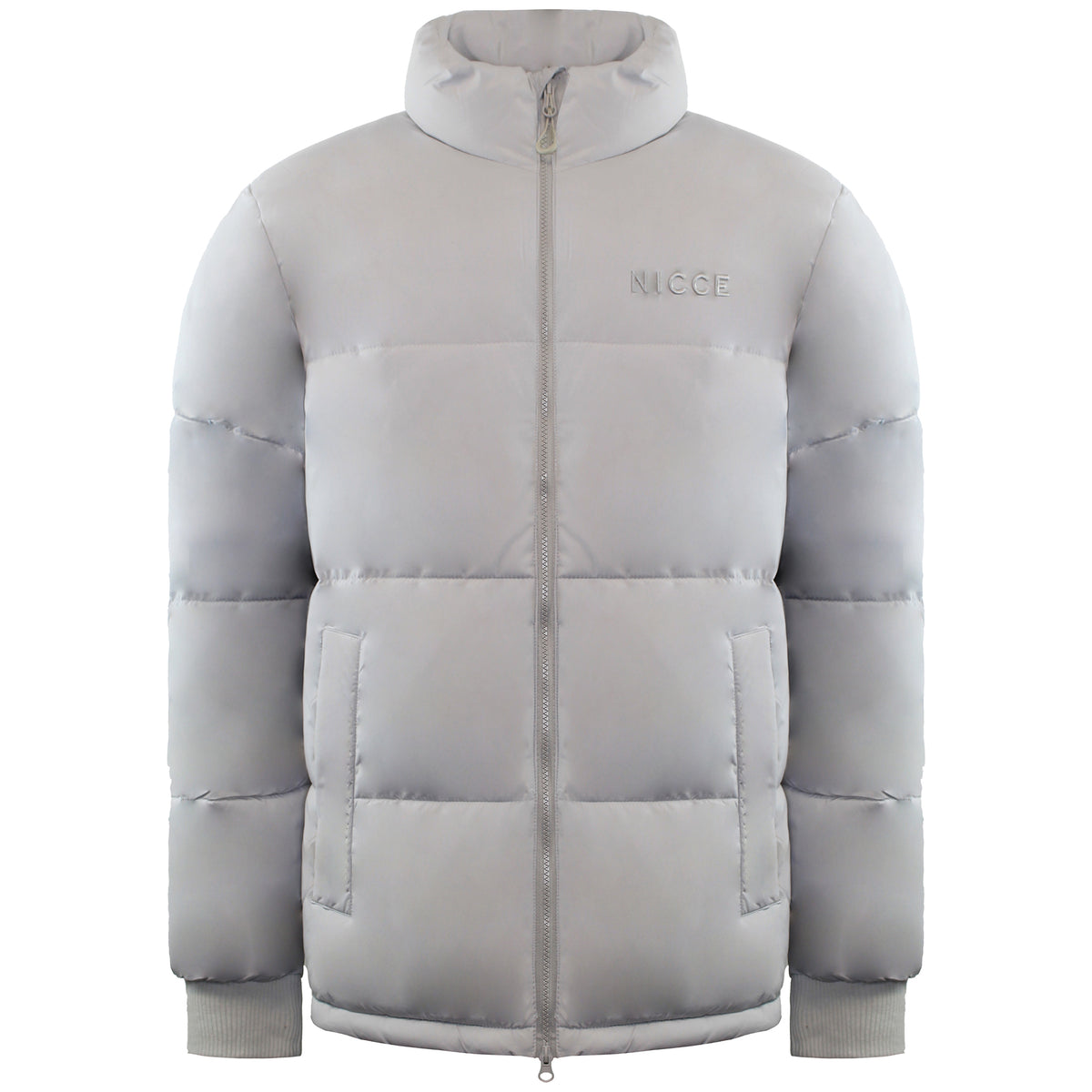 Nicce Mercury Mens Stone Grey Padded Jacket