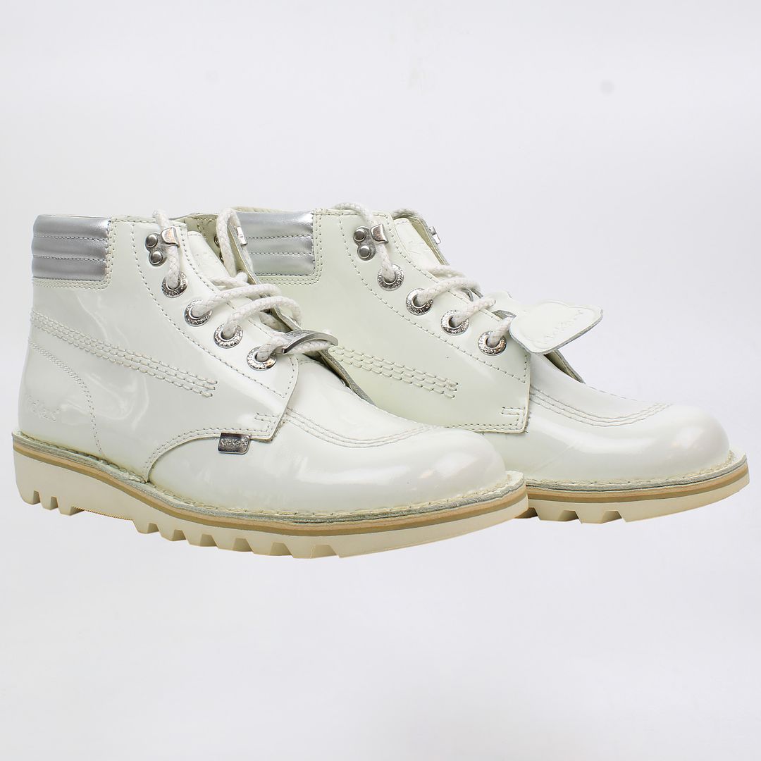 Kickers Throwback Ankle Womens White Boots NO BOX