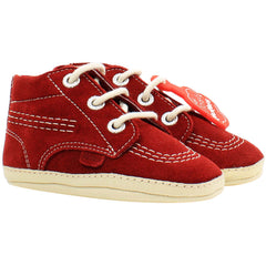 Kickers Hi Crib Kids Red Shoes