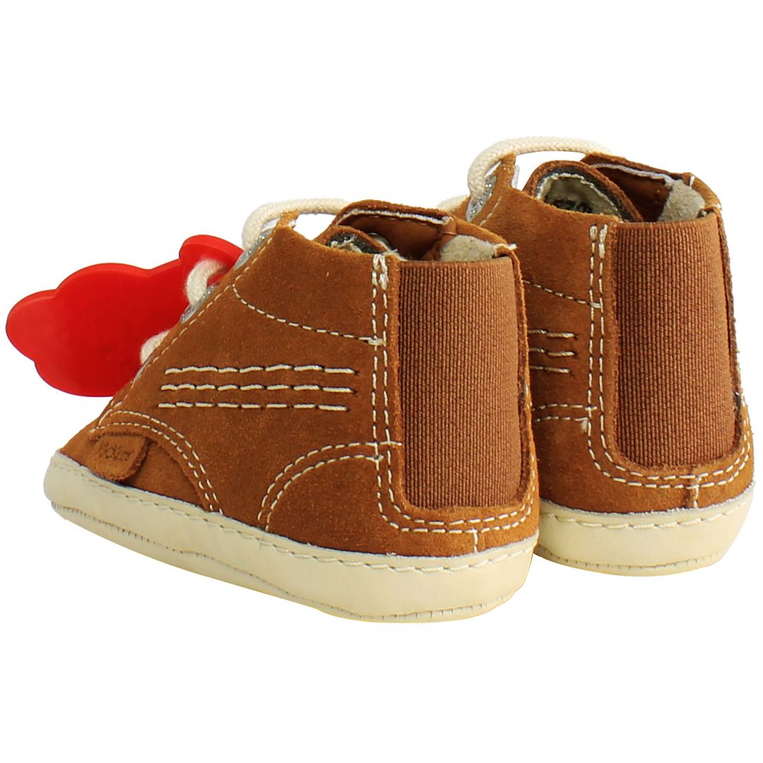 Kickers Hi Crib Kids Brown Shoes