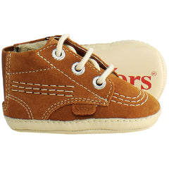 Kickers Hi Crib Kids Brown Shoes