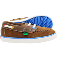 Kickers Tovni Kids Tan Boat Shoes