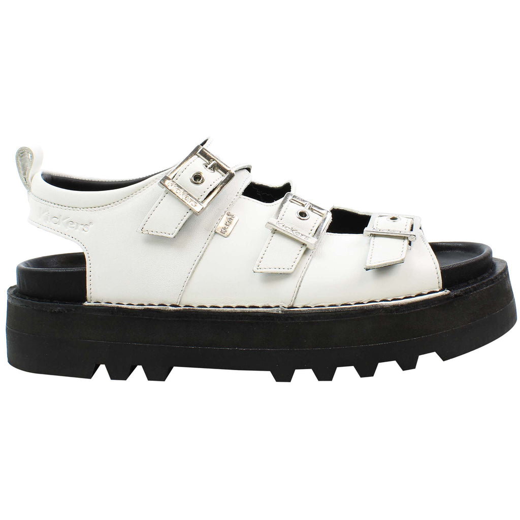 Kickers Knox Lo Womens White/Black Sandals